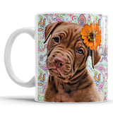 Personalized Dog Portrait Mug - Paisley