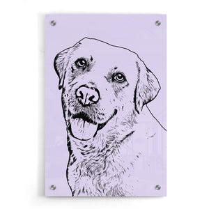 Personalized Acrylic Pet Portrait Prints - Minimalistic Style