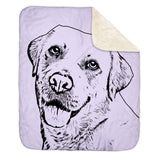 Personalized Pet Sherpa Blanket - Minimalistic Style