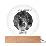 Personalized Pet Memorial Acrylic Circle Plaque