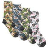 Personalized Pet Face Socks - Camouflage