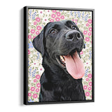 Personalized Framed Pet Portrait Canvas - Meadow