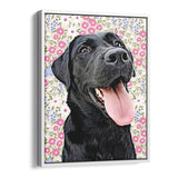 Personalized Framed Pet Portrait Canvas - Meadow