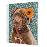 Personalized Framed Pet Portrait Canvas - Meadow