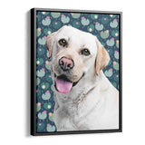 Personalized Framed Pet Portrait Canvas - Meadow