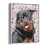 Personalized Framed Pet Portrait Canvas - Meadow