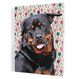 Personalized Framed Pet Portrait Canvas - Meadow