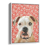 Personalized Framed Pet Portrait Canvas - Meadow