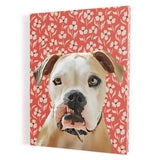 Personalized Framed Pet Portrait Canvas - Meadow