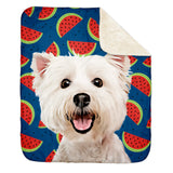 Personalized Pet Sherpa Blanket - Watermelon