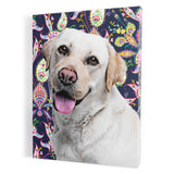 Personalized Framed Pet Portrait Canvas - Paisley