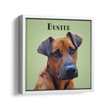 Personalized Framed Pet Portrait - Square Canvas