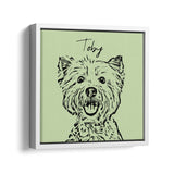 Personalized Minimalistic Pet Portrait - Framed Square Canvas