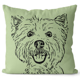 Personalized Minimalistic Pet Portrait Pillow