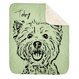 Personalized Pet Sherpa Blanket - Minimalistic Style