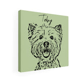 Personalized Minimalistic Pet Portrait - Framed Square Canvas