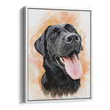 Personalized Framed Pet Portrait Canvas - Watercolor Illustration