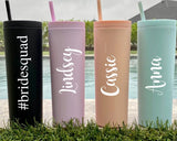 Personalized Tumbler, Custom Tumbler, Tumbler with Straw, Skinny Tumbler, Bridesmaid Proposal, Bridesmaid Gift