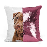 Personalized Pet Portrait Sequin Pillow