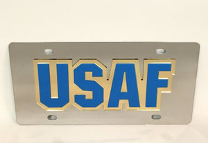 U.S. Air Force USAF Stainless Steel License Plate