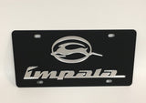 Chevy Impala Black Stainless Steel License Plate