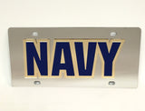 U.S. Navy Stainless Steel License Plate