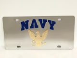 U.S. Navy Logo Stainless Steel License Plate