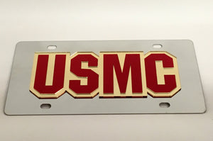 U.S. Marine Corps USMC Stainless Steel License Plate