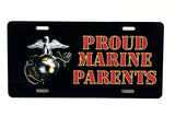 U.S. Marine Corps Proud Parents License Plate