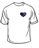 Police Heart And Flag T-Shirt