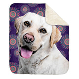 Personalized Pet Sherpa Blanket - Mandala