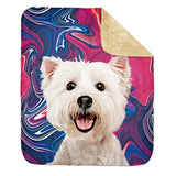 Personalized Pet Sherpa Blanket - Color Swirl