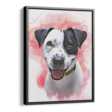 Personalized Framed Pet Portrait Canvas - Watercolor Illustration