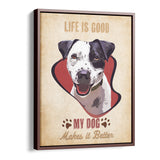 Personalized Framed Pet Portrait Canvas - Retro Style