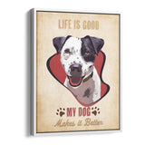 Personalized Framed Pet Portrait Canvas - Retro Style