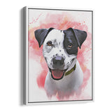 Personalized Framed Pet Portrait Canvas - Watercolor Illustration