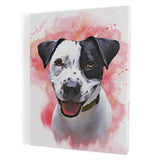 Personalized Framed Pet Portrait Canvas - Watercolor Illustration