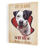 Personalized Framed Pet Portrait Canvas - Retro Style