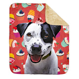 Personalized Pet Sherpa Blanket - Cupcakes