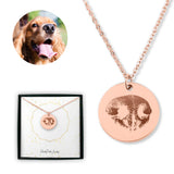 Personalized Pet Memorial Coin Necklace - Nose Print