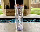 Personalized Tumbler, Custom Tumbler, Tumbler with Straw, Skinny Tumbler, Bridesmaid Proposal, Bridesmaid Gift