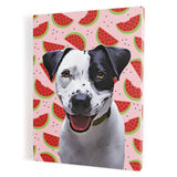 Personalized Framed Pet Portrait Canvas - Watermelon