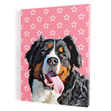 Personalized Pet Portrait Canvas - Stars