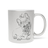 Personalized Minimalistic Pet Portrait Metallic Mug