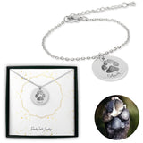 Personalized Pet Memorial Coin Bracelet - Paw Print