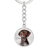 Personalized Pet Keychain - Circle