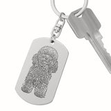 Personalized Pet Keychain - Engraved Dog Tag