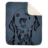 Personalized Pet Sherpa Blanket - Minimalistic Style