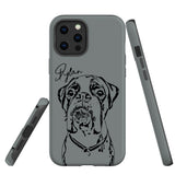 Personalized Minimalistic Pet Portrait - Matte iPhone Tough Case