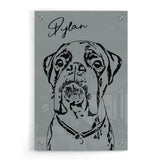 Personalized Acrylic Pet Portrait Prints - Minimalistic Style